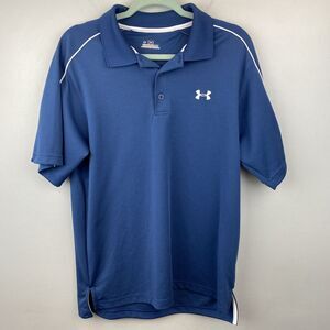 Under Armour shirt Mens m blue short sleeve polo all‎ season gear